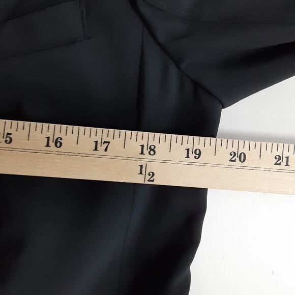 MM Lafleur O'Hare Boyfriend Blazer Black Everyday Crepe Double Breasted Womens 6 - Picture 9 of 12